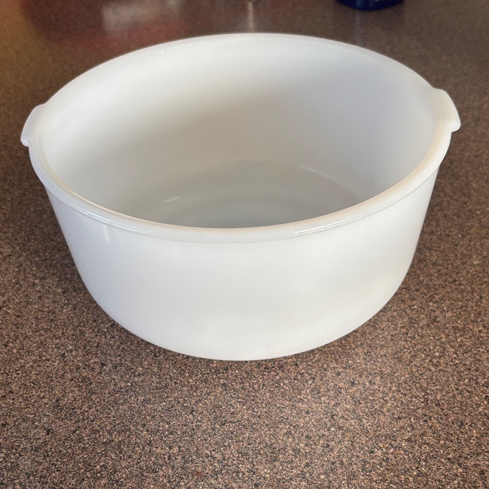 Vintage Glasbake Milk glass mixing bowl